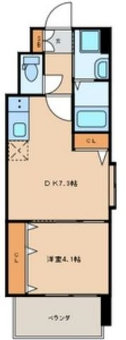 ギャラクシー県庁口7号室の間取り図