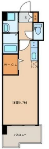 ギャラクシー県庁口6号室の間取り図